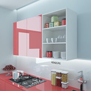Kenzlife Mutfak Dolabı Itır 090.060.30 Byz 2 Raflı Kapaksız Ofis Banyo Kiler Evrak Kitaplık