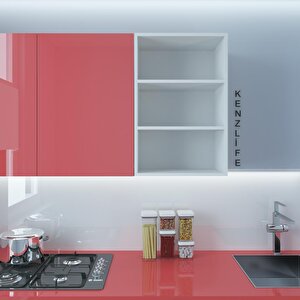 Kenzlife Mutfak Dolabı Itır 090.060.30 Byz 2 Raflı Kapaksız Ofis Banyo Kiler Evrak Kitaplık