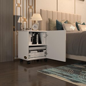 Kenzlife Mutfak Dolabı Mine 048*030*032 Byz Kapaklı Tekerlekli Banyo Evrak Ofis Kitaplık Ayakkabılık Kiler
