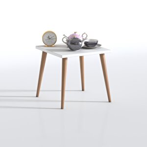 Orta Salon Sehpası Kalaba Beyaz 37x39x39 Zigon Bilgisayar Masası (m)