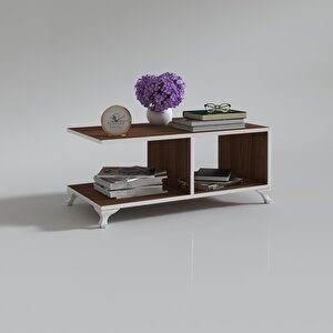 Orta Salon Sehpası Kazablanka Ceviz 038x090x45 Sofra Çiçeklik