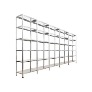 ®6 Katlı  5 Li Bitişik Çelik Raf Galvaniz Raf Arşiv Rafı Depo Rafı  Kiler Rafı 31x93x200 Dx51 Kalite 31x93x200 cm
