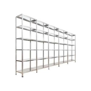 ®6 Katlı  5 Li Bitişik Çelik Raf Galvaniz Raf Arşiv Rafı Depo Rafı  Kiler Rafı 43x75x250 Dx51 Kalite 43x75x250 cm