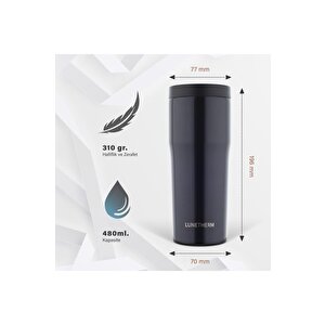Lunetherm Sızdırmaz Vakumlu ve Kilitli Çift Katmanlı Bardak Termos 480 Ml