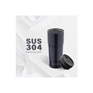 Lunetherm Sızdırmaz Vakumlu ve Kilitli Çift Katmanlı Bardak Termos 480 Ml