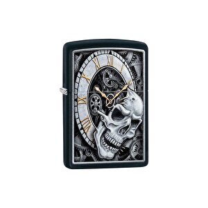 Zippo Çakmak 29854 Skull Clock Design