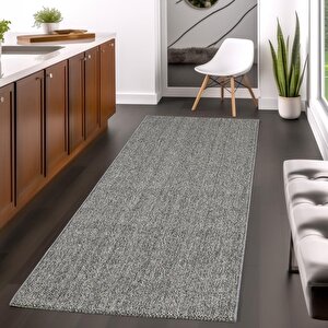 Düz Renk Gri Sisal Yumuşak Polipropilen Jüt Halı Salon Oturma Odası Yolluk Mutfak Koridor Halısı 60x100 cm