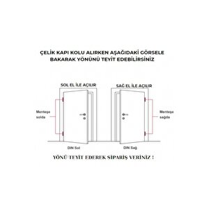 Volvo Siyah İnox Kare Rozetli Yale Çelik Kapı Kolu Sol Basar Tek Yön Barelli Sol