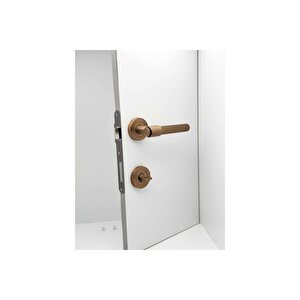 Erva Handles Zk79 Mat Antik Sarı Rozetli Wc Banyo Kapı Kolu 1 Takım