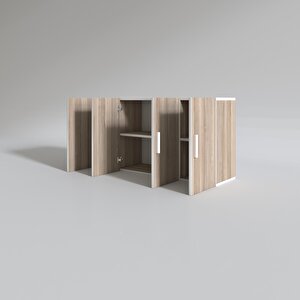 Hazır Mutfak Merlanda Crd 060*120*32 Mutfak Banyo Dolabı Kapaklı Raflı