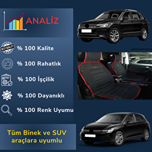 Space Bumerang Minder 2'li Koltuk Kılıfı Set Siyah / Klmny61-k Premi̇um
