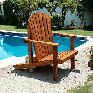 Ahşap Bahçe Koltuğu Şezlong Bahçe Sandalyesi 2085