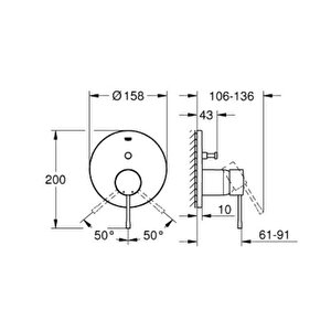 Grohe Essence Ankastre Banyo/duş Bataryası - 24167a01