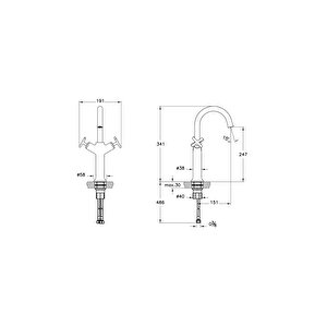 Vitra Origin Classic Çanak Lavabo Bat. Çift. Kum. A42886