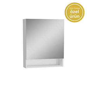 Vitra Ardea 66113 Dolaplı Ayna, 60 Cm, Parlak Beyaz, Sol