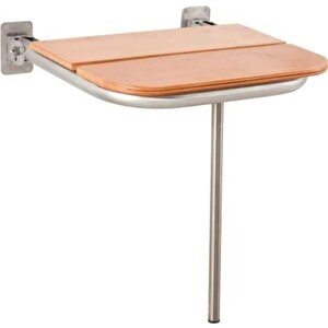 Engelli Duş Oturağı Ahşap Banyo Oturağı Paslanmaz Katlanabilir Duş Taburesi