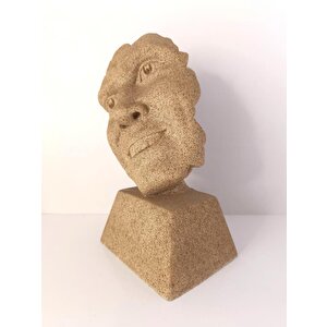Biblo Gülen Adam Heykeli Hediye Sanat Ev Dekorasyon Ofis Masa Süsü Hediye Dekoratif