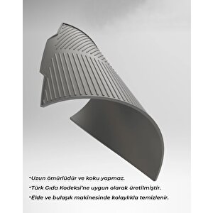Büyük Boy Antrasit 44x33 Cm Silikon Bulaşık Kurutma Matı
