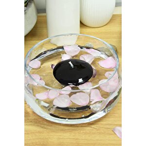 Float | Siyah 12 Adet Yüzen Mum | 4 Saat Yanan Tea Light Mum | Kokusuz Terapi Mumu
