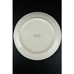 Digithome Kütahya Porselen Bergama 6’lı Pasta Ve Sunum Tabağı Seti 19 Cm Krem