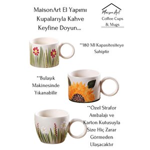 Bow | El Yapımı Seramik Kupa Fincan Bardak Mug Seramik Double Türk Kahve Fincanı
