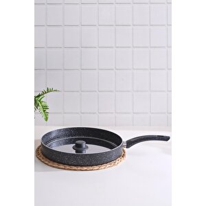 Balık Tavası 34 Cm Kapaklı Tava Granit Bazlama Börek Tavası