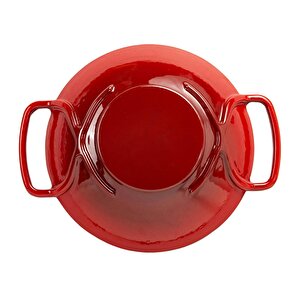 Demirdöküm Wok Tava Kavurma Tavası 35 Cm Kırmızı