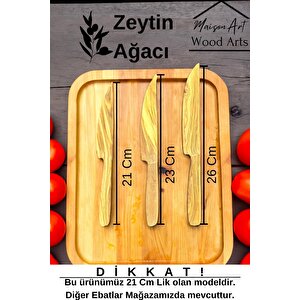 Zeytin Ağacı Bıçak | 21 Cm El Yapımı Ahşap Bıçak Doğal Ağaç Bıçak