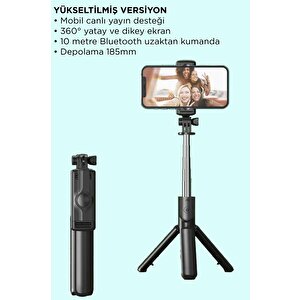 Torima S03 Siyah Uzaktan Kumandalı Kablosuz Selfie Çubuğu
