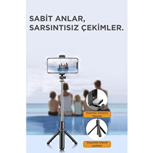Torima S03 Siyah Uzaktan Kumandalı Kablosuz Selfie Çubuğu