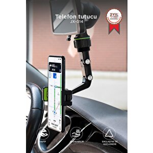 Torima Telefon Tutucu 360 Derece Dönebilen Dikiz Aynası Oto Aksesuarları Jx14 Siyah