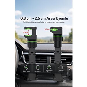 Torima Telefon Tutucu 360 Derece Dönebilen Dikiz Aynası Oto Aksesuarları Jx14 Siyah