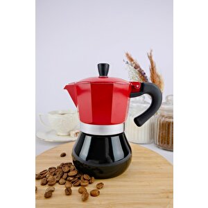 Moka Cezve 3 Fincanlık Kırmızı – Thn66013 C1-1-18 - Hyt