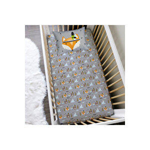 Hayvan Desenli 60x120 Cm Baskılı Bebek Boy Lastikli Çarşaf Seti