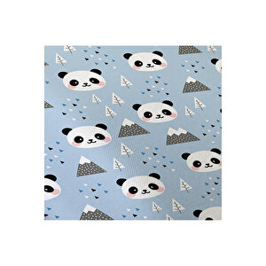 Yılbaşı Tema Panda Desen Baskılı Bebek Boy Lastikli Çarşaf Seti