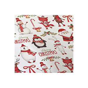 Yılbaşı Tema Noel Baba Desen Baskılı Bebek Boy Lastikli Çarşaf Seti