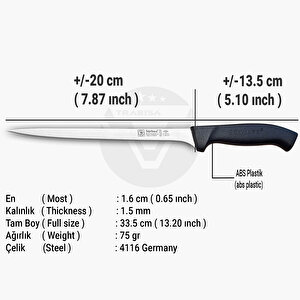 Sürmene Sürbisa 61164 Esnek ( Flexible ) Fileto Balık Bıçağı