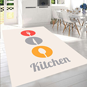 Dekoratif Mutfak Halısı, Figürlü Mutfak Halısı , Mutfak Halısı, Yıkanabilir Halı, Leke Tutmaz 80x100 cm