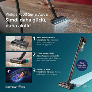 Philips 7000 Serisi Xc7057/01 25.2 V Islak Ve Kuru Dikey Şarjlı Süpürge