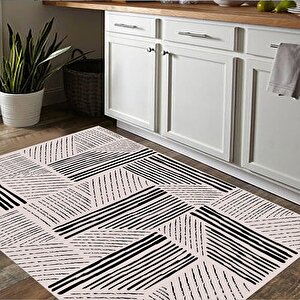 İskandinav Desen Mutfak Halısı, Leke Tutmaz Halı, Dekoratif Halı, Antre Halısı, Kaymaz Halı, Yıkanabilir Halı 80x250 cm