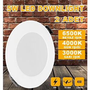5w Led Downlight 2'li Spot (PL005.11 - 4000K) Gün Işığı