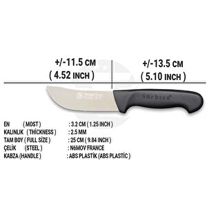 Sürbisa 61116 Kasap Bıçağı Plastik Saplı 11,5 Cm