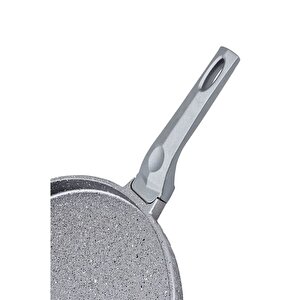 3291 Metal Kapaklı 36 Cm Balık Gözleme Bazlama Tavası Gri
