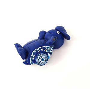 Yavrulu Şapkalı Mavi Kaplumbağa Magnet Buzdolabı Süsü Mıknatıslı