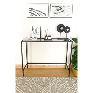 Dekoprati̇k - Canvas Metal Dresuar Si̇yah Şeffaf Camli