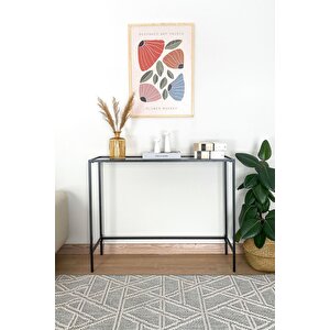 Dekoprati̇k - Canvas Metal Dresuar Si̇yah Şeffaf Camli