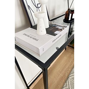 Dekoprati̇k - Canvas Metal Dresuar Si̇yah Şeffaf Camli