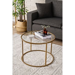 Dekoprati̇k - Berli̇n Orta Sehpa Gold 60cm