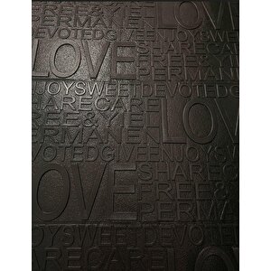 70x70cm(0,49m2)mutfak Salon Kahve Köşesi Home Yapışkanlı Siyah Love Yazılı Duvar Kağıdı Paneli Nw145