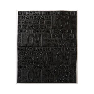 70x70cm(0,49m2)mutfak Salon Kahve Köşesi Home Yapışkanlı Siyah Love Yazılı Duvar Kağıdı Paneli Nw145